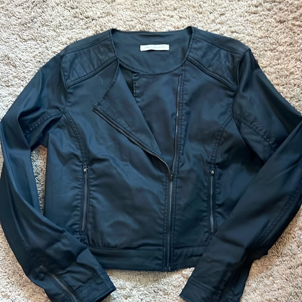 Moto jacket, waxed canvas, size L